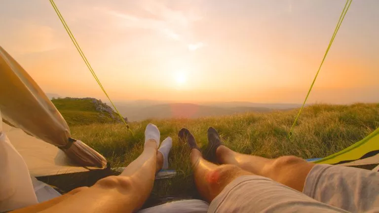 couple feet sunset