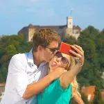 couple ljubljana selfie