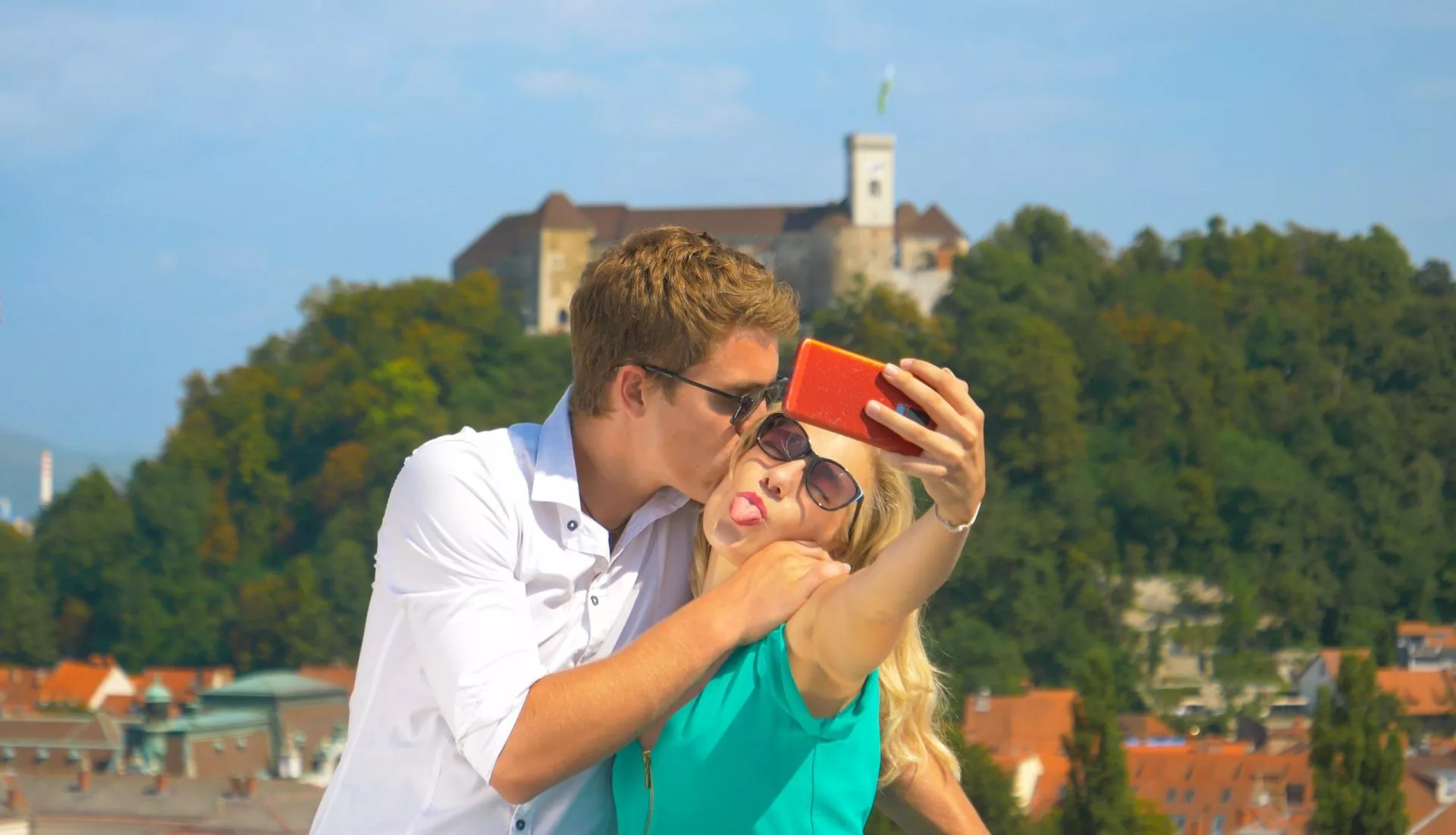 couple ljubljana selfie