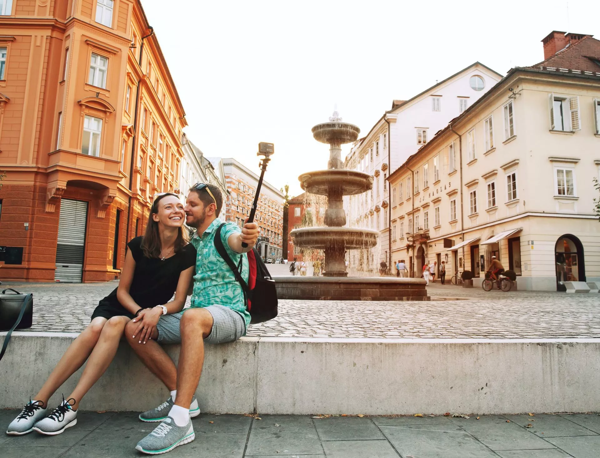 selfie de couple ljubljana échelonné